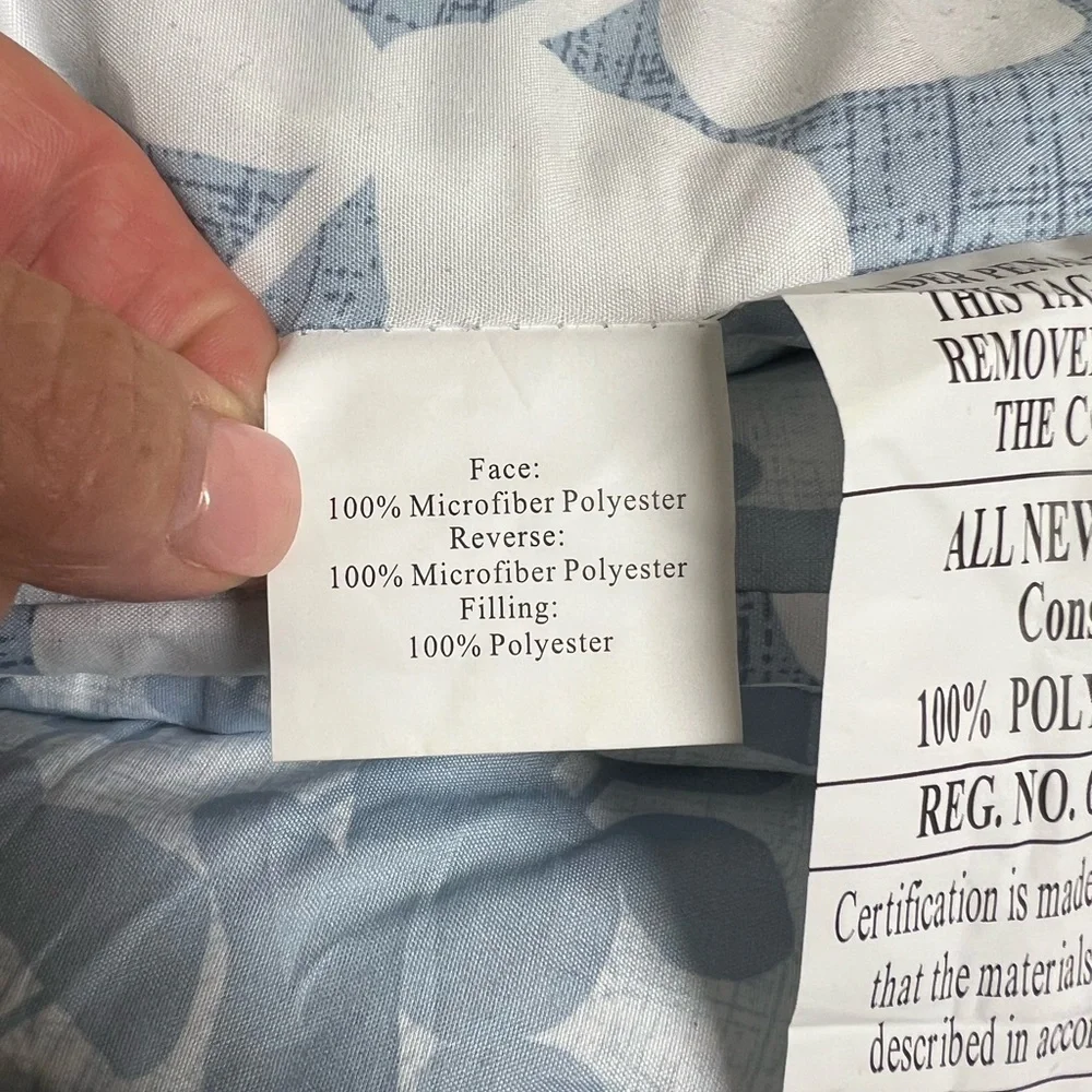 Twin comforter aria floral print reversible